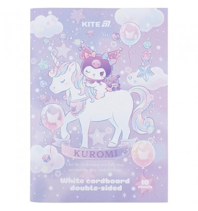 Картон білий Kite Kuromi HK24-254-2, А4, 10 аркушів