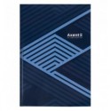 Книга записна Axent Lines 8422-581-A, А4, 96 аркушів, клітинка, синя