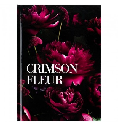 Книга записна Axent Crimson fleur 8459-4-A, А5, 96 аркушів, клітинка, тверда обкладинка