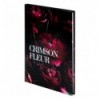 Книга записна Axent Crimson fleur 8459-4-A, А5, 96 аркушів, клітинка, тверда обкладинка