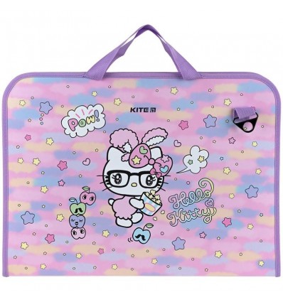 Папка-портфель на блискавці Kite Hello Kitty HK24-411, 1 відділення, A3+