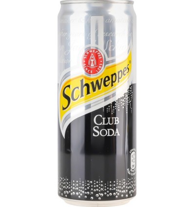 Напиток безалкогольный Schweppes Club Soda сильногазированный 330мл