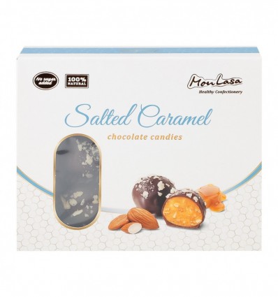 Конфеты MonLasa Salted caramel шоколадные с миндалем 140г