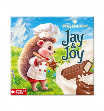 Шоколад Millennium Jay&Joy молочний з молочною начинкою 50г