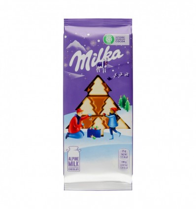 Шоколад Milka Sweet winter молочний з білим шоколадом 100г