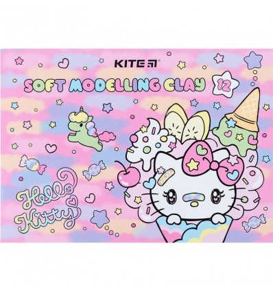 Пластилин восковой Kite Hello Kitty HK23-1086, 12 цветов, 240 г