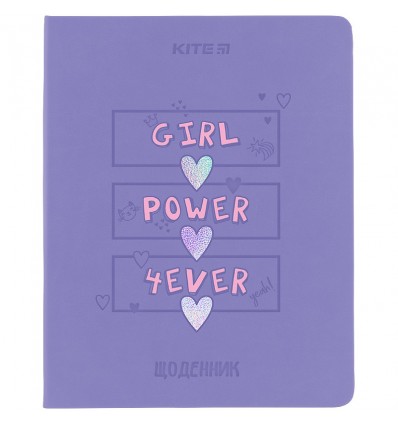 Дневник школьный Kite Girl Power 4ever K24-283-3, мягкий переплёт, PU