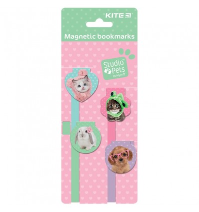 Набір магнітних закладок-лясе Kite Studio Pets SP24-497, 4 закладки ( SP24-497 )