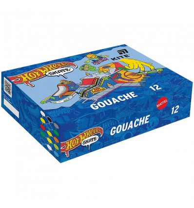 Гуаш Kite Hot Wheels Skate HW25-063, 12 кольорів ( HW25-063 )