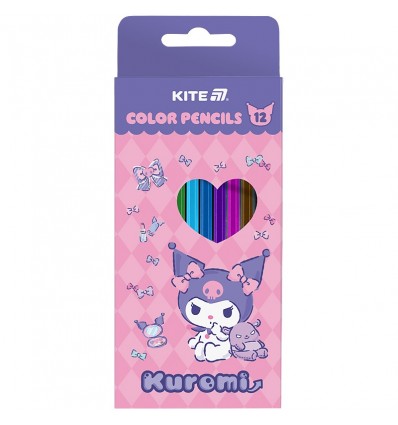 Олівці кольорові тригранні Kite Kuromi HK25-053, 12 шт ( HK25-053 )