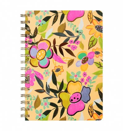 Книга для нотаток COLORFUL BM.24572111-08, А5, 80 арк., клітинка, тв. картонна обкладинка, жовта ( B