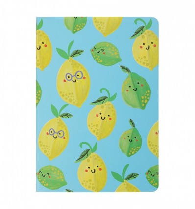 Книга для нотаток FRUITS BM.24822103-14, А5, 32 арк., клітинка, прошита обкладинка, блакитна ( BM.24