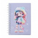 Зошит на пружині KIDS Line CUTE ZB.12951, В6, Soft PU обкладинка, 80 арк., лінія фіолетова ( ZB.1295