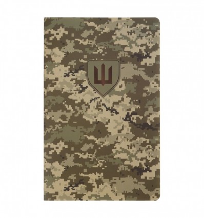 Книга записна MILITARY BM.295190-04, А5, 64 аркуші, клітинка, обкл. з синтетичного каменя, піксель (