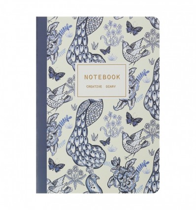 Книга для нотаток NATURE BM.24822101-03, А5, 32 арк., клітинка, прошита обкладинка, темно-синя ( BM.