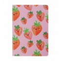 Книга для нотаток FRUITS BM.24822103-29, А5, 32 аркуші, клітинка, прошита обкладинка, малинова ( BM.