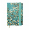 Книжка записна ALMOND BRANCHES BM.257101-06, на гумці, А7, 80 арк., клітинка, тв. обл., бірюзова ( B