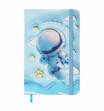 Книжка записна KIDS LINE ASTRONAUT ZB.116104 на гумці, А6, 80 арк., клітинка., тв. обл., блакитна ( 