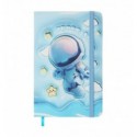 Книжка записна KIDS LINE ASTRONAUT ZB.116104 на гумці, А6, 80 арк., клітинка., тв. обл., блакитна ( 