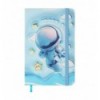 Книжка записна KIDS LINE ASTRONAUT ZB.116104 на гумці, А6, 80 арк., клітинка., тв. обл., блакитна ( 