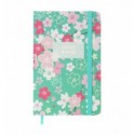 Книжка записна BLOSSOM BM.256102-14, на гумці, А6, 80 арк., клітинка, тв. обл., блакитна ( BM.256102