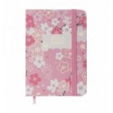 Книжка записна BLOSSOM BM.257102-10, на гумці, А7, 80 арк., клітинка, тв. обл., рожева ( BM.257102-1