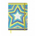 Книжка записна STAR BM.255117-14, на гумці, А5, 96 арк., клітинка, тв. обл., блакитна ( BM.255117-14