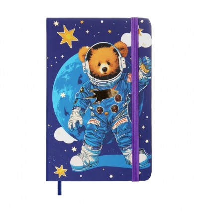 Книжка записна KIDS LINE BEAR ZB.116103 на гумці, А6, 80 арк., клітинка., тв. обл., синя ( ZB.11610