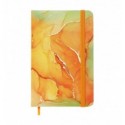 Книжка записна MARBLE BM.256101-11, на гумці, А6, 80 арк., клітинка, тв. обл., помаранчева ( BM.2561