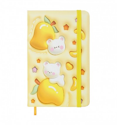 Книжка записна KIDS LINE YAMMY ZB.116101 на гумці, А6, 80 арк., клітинка, тв. обл., жовта ( ZB.11610