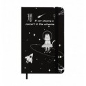 Книжка записна KIDS LINE COSMO ZB.116102 на гумці, А6, 80 арк., клітинка, тв. обл., чорна ( ZB.1161
