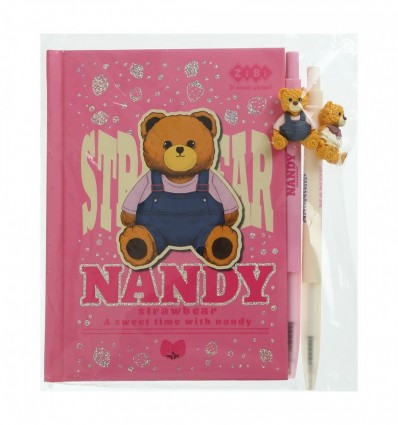 Набор 1 - KIDS Line BEAR TOY блокнот А6, 64 л., ячейка + 2 шариковые ручки автомат ( ZB.12721.1 ) 