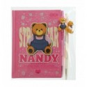 Набор 1 - KIDS Line BEAR TOY блокнот А6, 64 л., ячейка + 2 шариковые ручки автомат ( ZB.12721.1 ) 