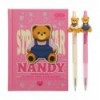 Набор 1 - KIDS Line BEAR TOY блокнот А6, 64 л., ячейка + 2 шариковые ручки автомат ( ZB.12721.1 ) 