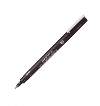 Лайнер браш Uni PIN Brush FINE LINE PINBR-200(S) BLACK, чорний ( PINBR-200(S) BLACK )