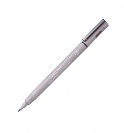 Лайнер браш Uni PIN Brush FINE LINE PINBR-200(S) LIGHT GREY, світло-сірий ( PINBR-200(S) LIGHT GREY 