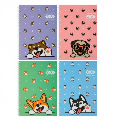 Блокнот на пружине сбоку CUTE pattern, А-5, 64л., карт.обложка, KIDS Line ZB.12153