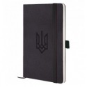 Книга записна Axent Partner Soft Skin Герб 8616-01-1-A,125x195 мм, 96 аркушів, клітинка, чорна