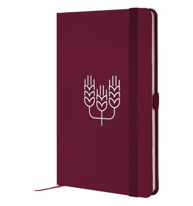 Книга записна Axent Partner Колоски 8201-46-8-A, 125x195 мм, 96 аркушів, клітинка, винна ( 8201-46-8