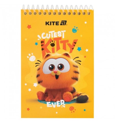 Блокнот на спіралі Kite Garfield GF25-196, А6, 48 аркушів, нелінований