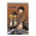 Блокнот пластиковий Kite Attack on Titan AT25-196, А6, 48 аркушів, нелінований