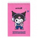 Блокнот на спіралі Kite Kuromi HK25-196-2, А6, 48 аркушів, нелінований