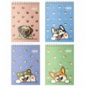 Блокнот на пружині зверху, А-6, 40 арк., PUPPIES ZB.12140, картонна обкладинка, KIDS Line