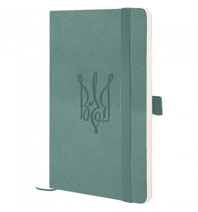 Книга записна Partner Soft Skin 8616-48-6-A, 125*195 мм, 96 аркушів у клітинку, сіро-лазурна, Воля