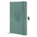 Книга записна Partner Soft Skin 8616-48-6-A, 125*195 мм, 96 аркушів у клітинку, сіро-лазурна, Воля