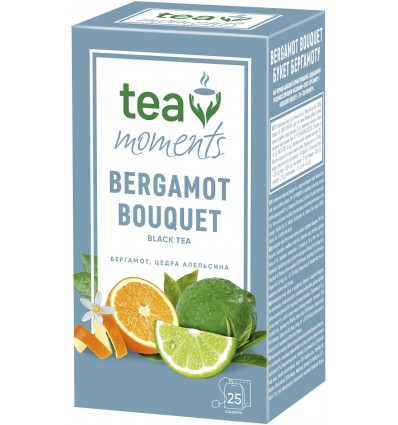 Чай чорний Tea Moments "Bergamot Bouquet" сашет, 25х1,8г ( tm.00643 )