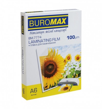 Плівка для ламінування, 100 мкм, A6 (111x154мм), глянцева, по 100 шт.в упаковці ( BM.7774 )