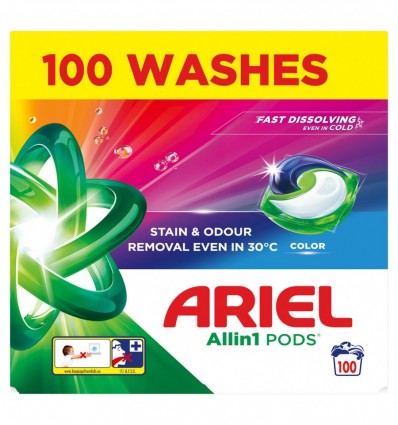 Капсулы Ariel растворимые Для цветного 100 х 18,2г