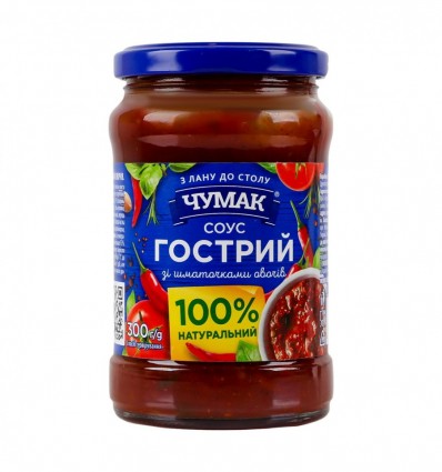 Соус Чумак Гострий зі шматочками овочів 300г