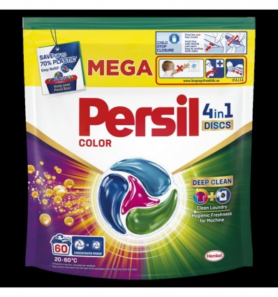 Диски Persil Deep Clean 4в1 для прання кольорових речей 60шт